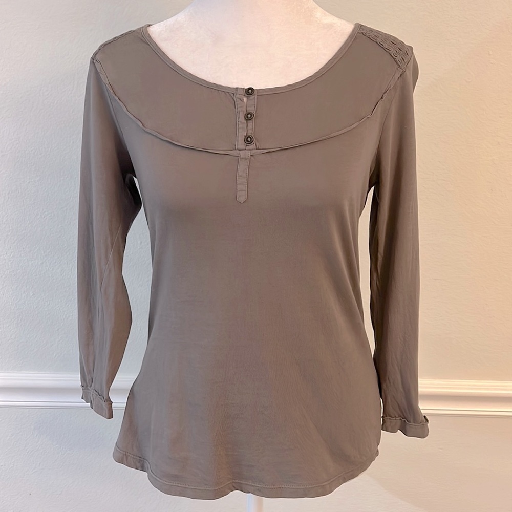 Zara Basics Smocked Blouse